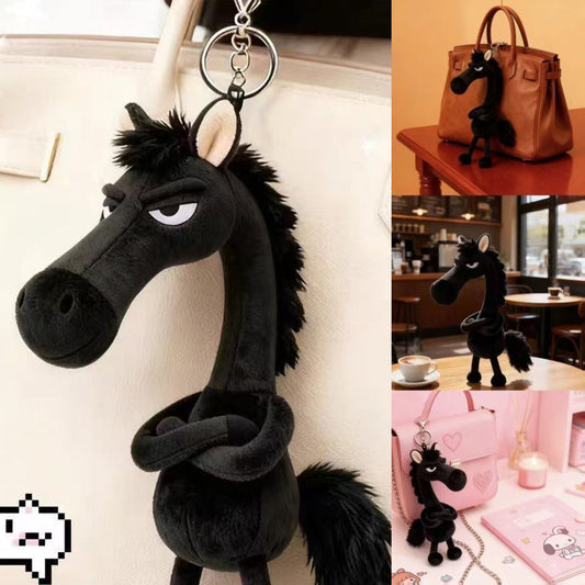Black Horse - Soft Handmade Puppet
