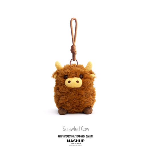 🐮🎄New Year Sale 49% OFF🎁🎄Emotional Support Highland Cow Plush Keychain