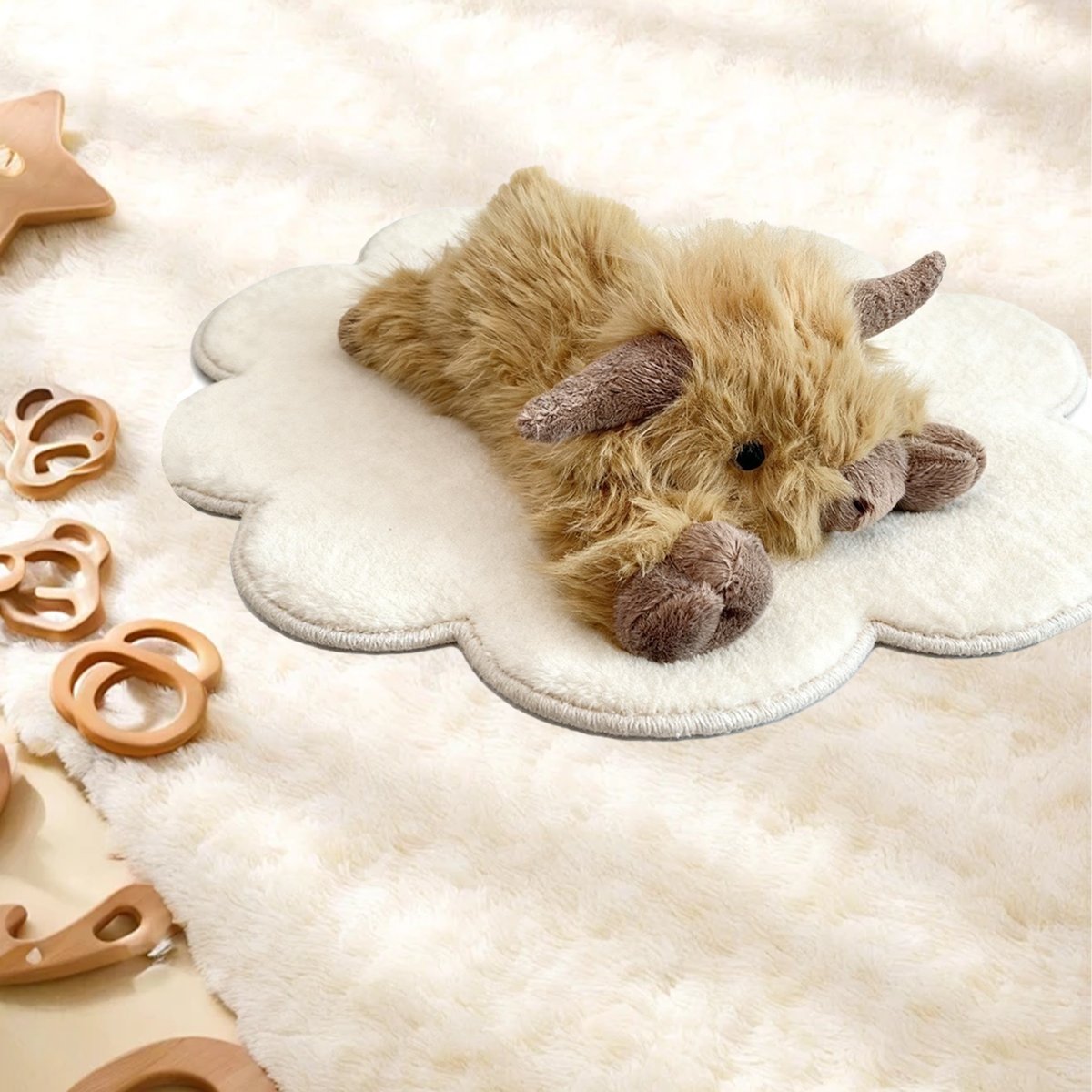 🎁13.8in-21.7in Cute Cartoon Highland Cow Cuddly Toy