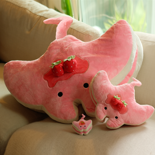 Giant Stacks the Strawberry Pancake Manta Ray Plush