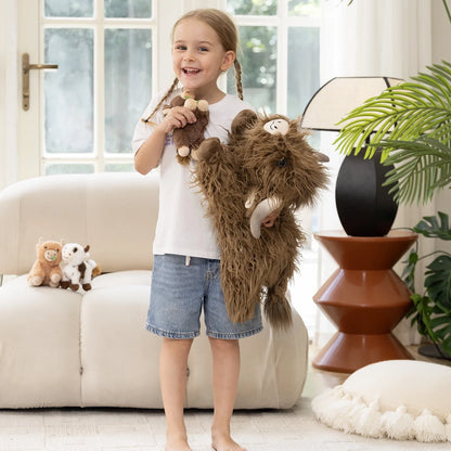 🎄Christmas Sale🐂🎁Cute Cartoon Highland Cow Cuddly Toy🏆