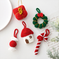 Handmade Knitted Christmas Tree Ornaments