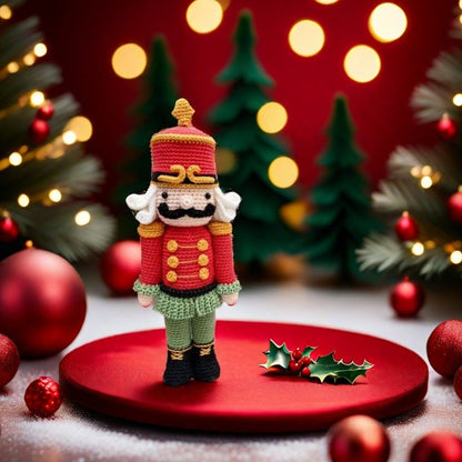 Christmas Nutcracker Doll DIY Crochet Knitting Kit